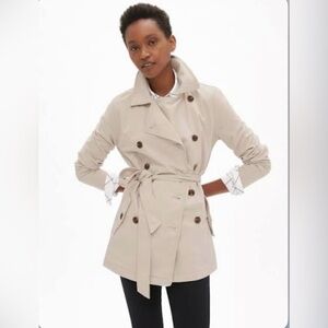 GAP | CLASSIC TRENCH COAT TWILL WEAVE  IN SLICK ROCK DOUBLE BREASTED LARGE